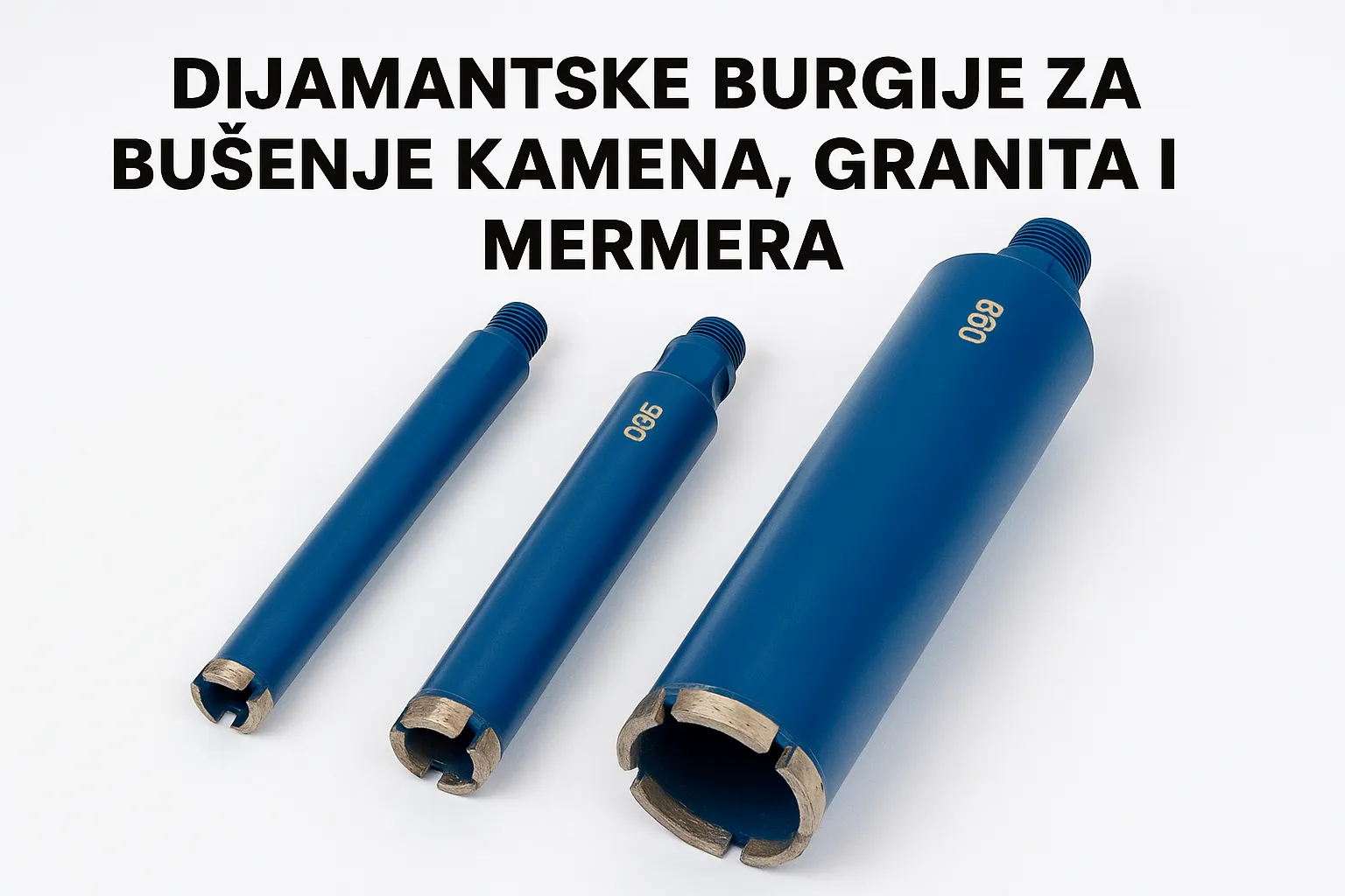 Dijamantske burgije za bušenje kamena, granita i mermera